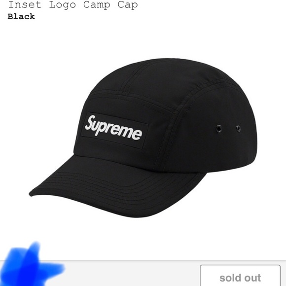 ⚠️SOLD⚠️ Supreme Inset Logo Camp Cap BLACK (FW20) - Picture 5 of 5